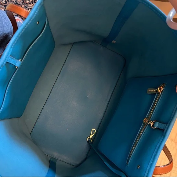 Michael Kors Striped Blue and White Tote - Picture 4 of 7